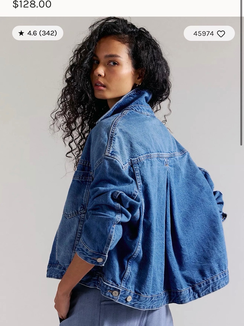 Free People Opal Swing Denim Jacket - XS